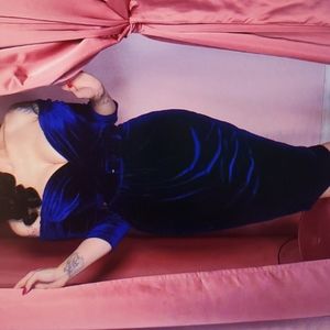 NWT STARLIGHT WIGGLE DRESS BLUE SIZE LARGE